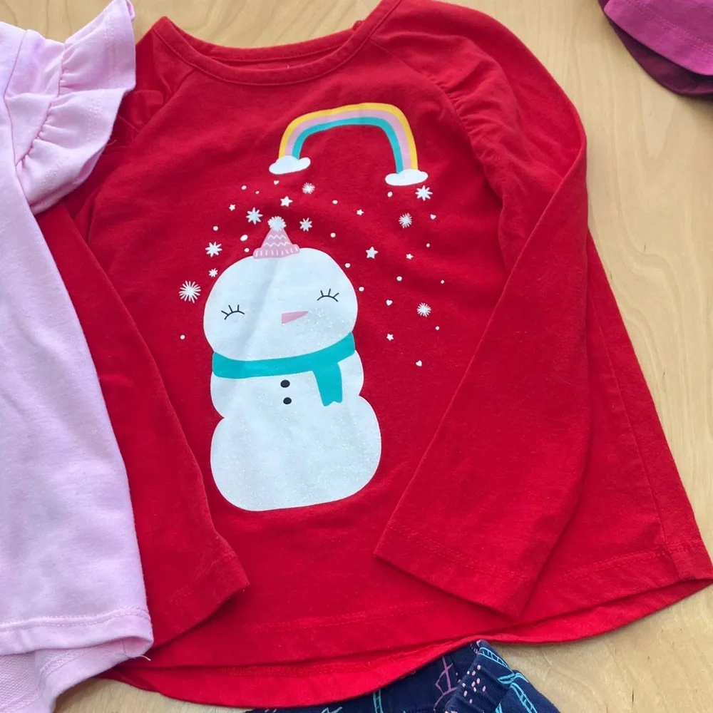 Kids' Colorful‎ Clothing Set denim shorts, skort and t-shirts size 3